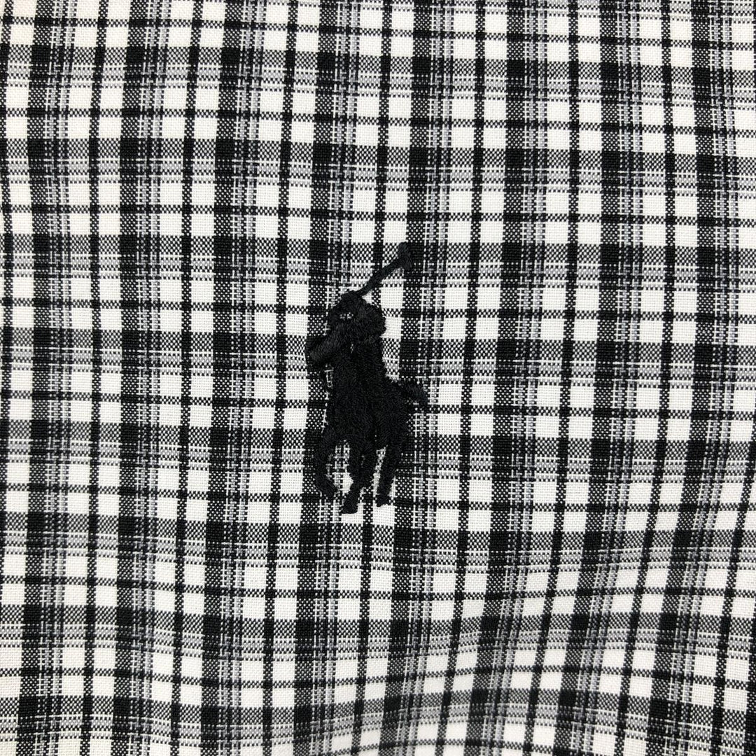 Ralph Lauren Classic Fit Long Sleeve Button Down Check Shirt Men's XL cotton black type Vintage Second Hand