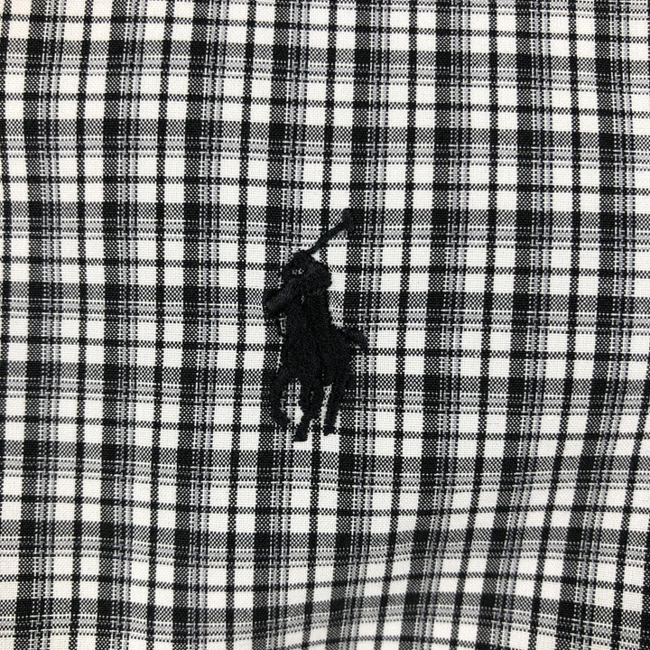 Ralph Lauren Classic Fit Long Sleeve Button Down Check Shirt Men's XL cotton black type Vintage Second Hand