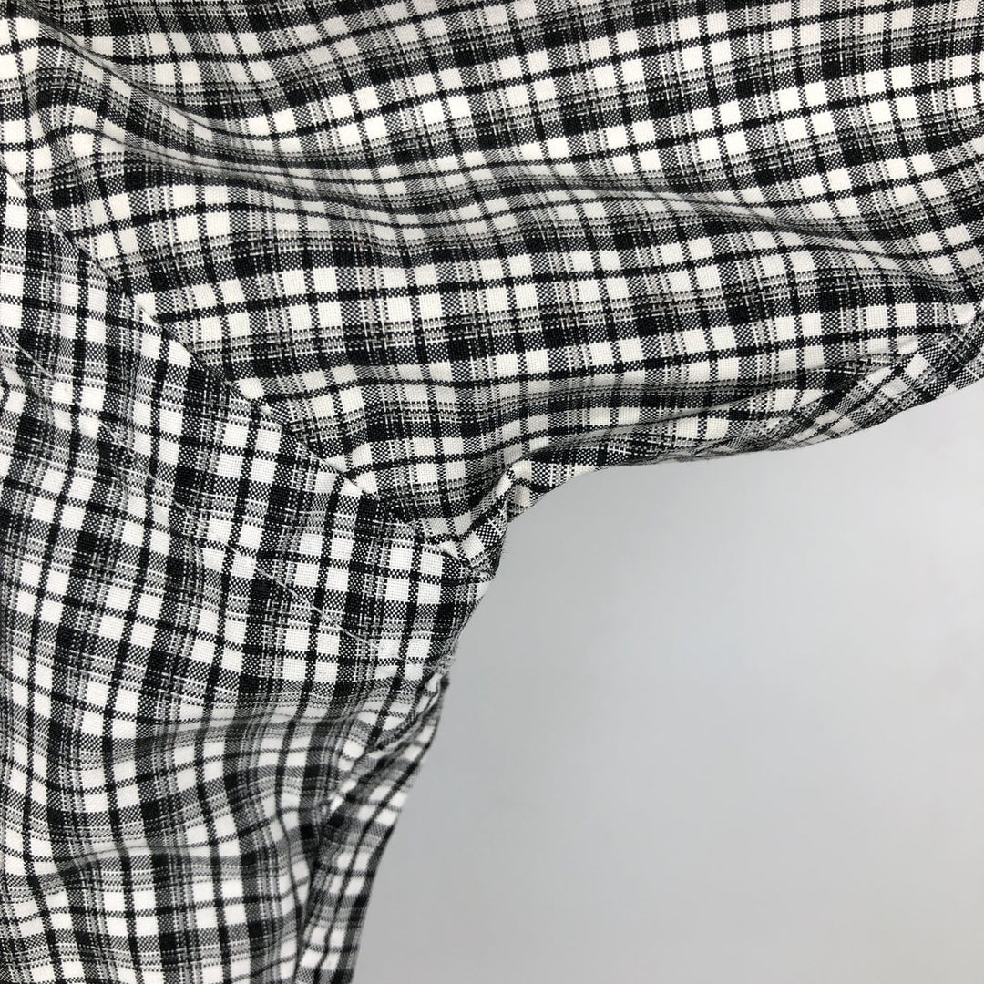 Ralph Lauren Classic Fit Long Sleeve Button Down Check Shirt Men's XL cotton black type Vintage Second Hand