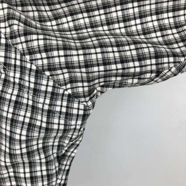 Ralph Lauren Classic Fit Long Sleeve Button Down Check Shirt Men's XL cotton black type Vintage Second Hand