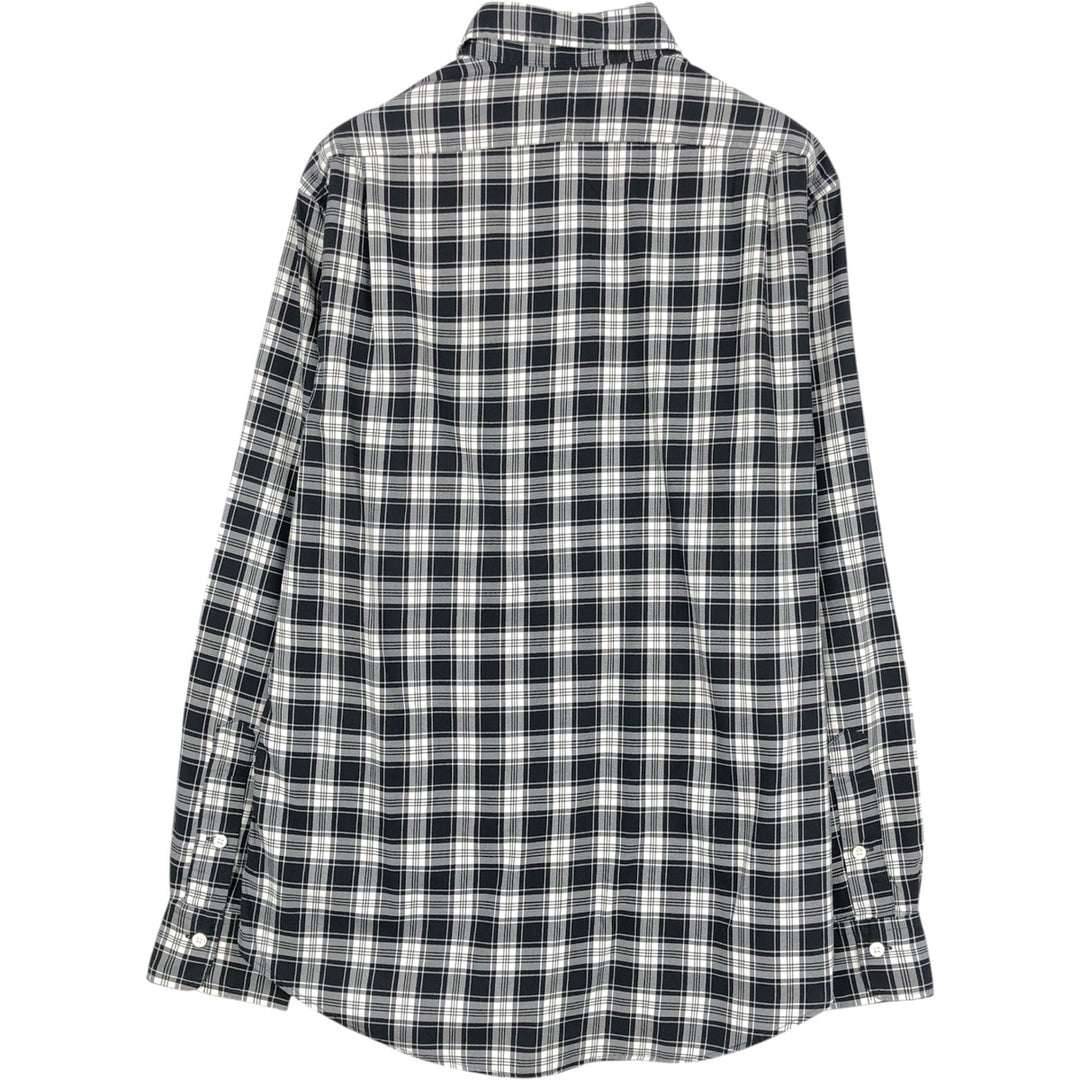 Ralph Lauren POLO RALPH LAUREN Check Pattern Long-Sleeve Cotton Shirt, Men's Size M (approx.) cotton black type Vintage Second Hand