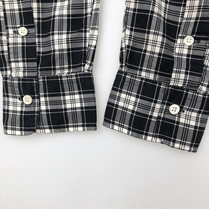 Ralph Lauren POLO RALPH LAUREN Check Pattern Long-Sleeve Cotton Shirt, Men's Size M (approx.) cotton black type Vintage Second Hand