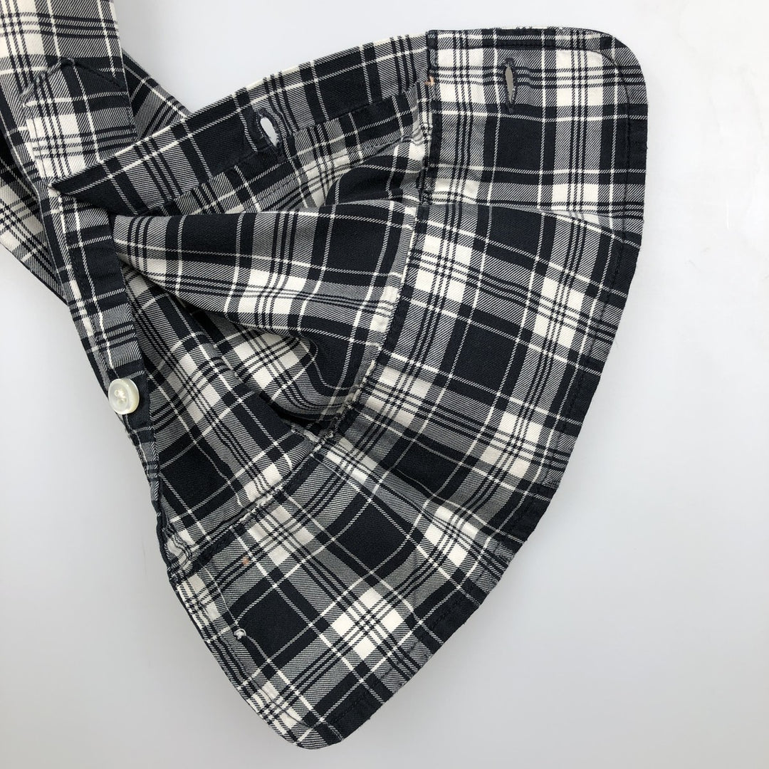 Ralph Lauren POLO RALPH LAUREN Check Pattern Long-Sleeve Cotton Shirt, Men's Size M (approx.) cotton black type Vintage Second Hand