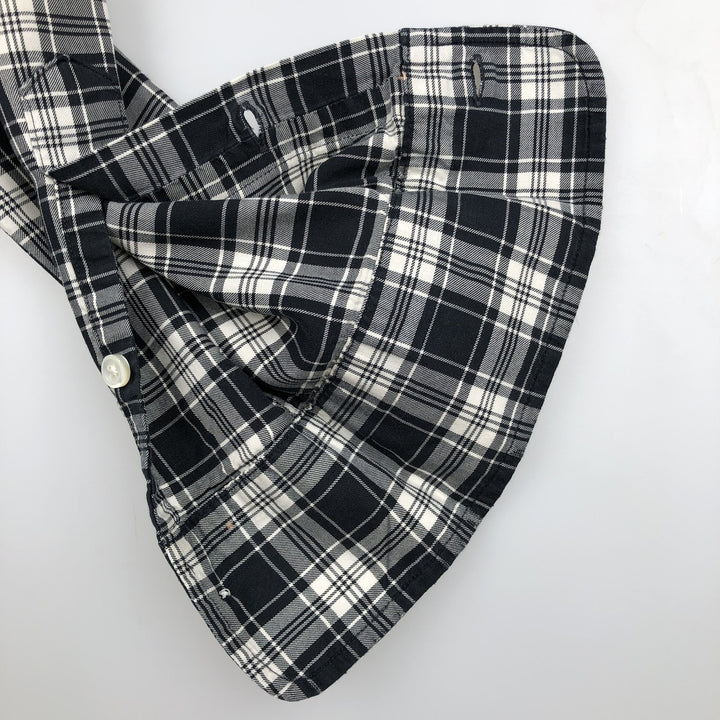 Ralph Lauren POLO RALPH LAUREN Check Pattern Long-Sleeve Cotton Shirt, Men's Size M (approx.) cotton black type Vintage Second Hand