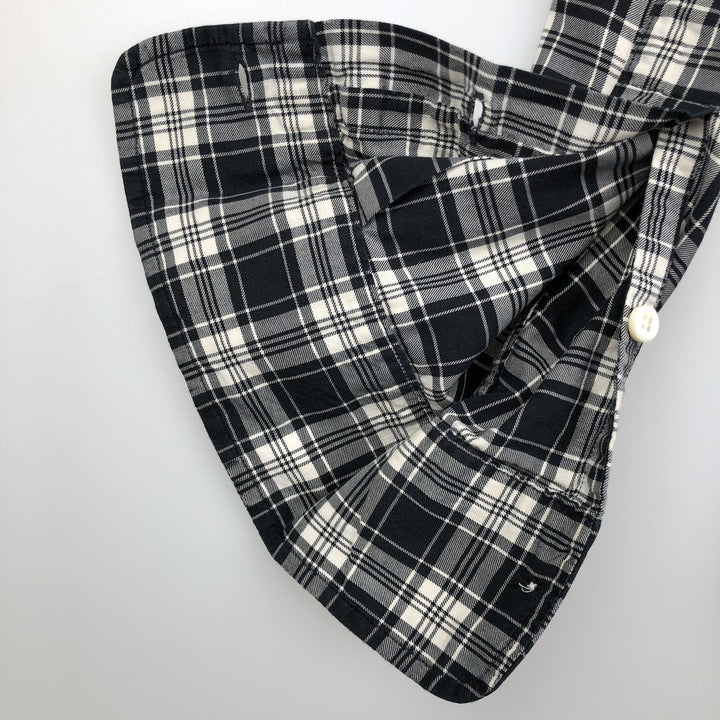 Ralph Lauren POLO RALPH LAUREN Check Pattern Long-Sleeve Cotton Shirt, Men's Size M (approx.) cotton black type Vintage Second Hand