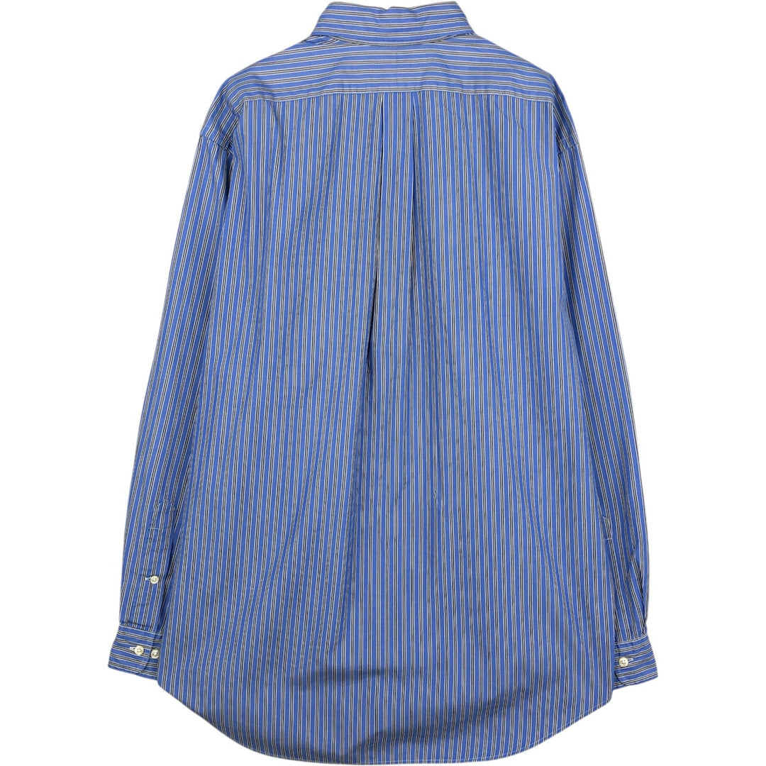 Ralph Lauren Classic Fit Multi Stripe Long Sleeve Button Down Striped Shirt Men's Size L cotton blue type Vintage Second Hand