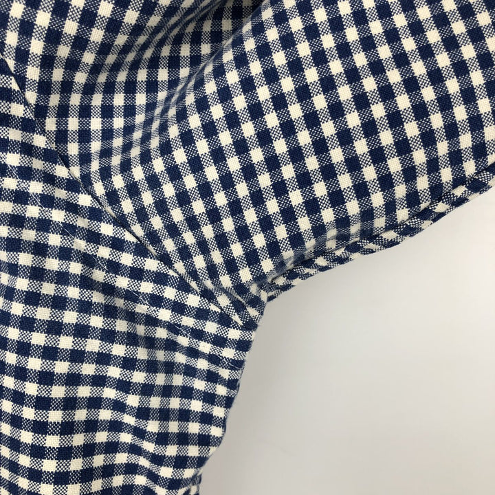 Ralph Lauren CUSTOM FIT Gingham Check Long Sleeve Button Down Check Shirt Men's XL cotton blue type Vintage Second Hand