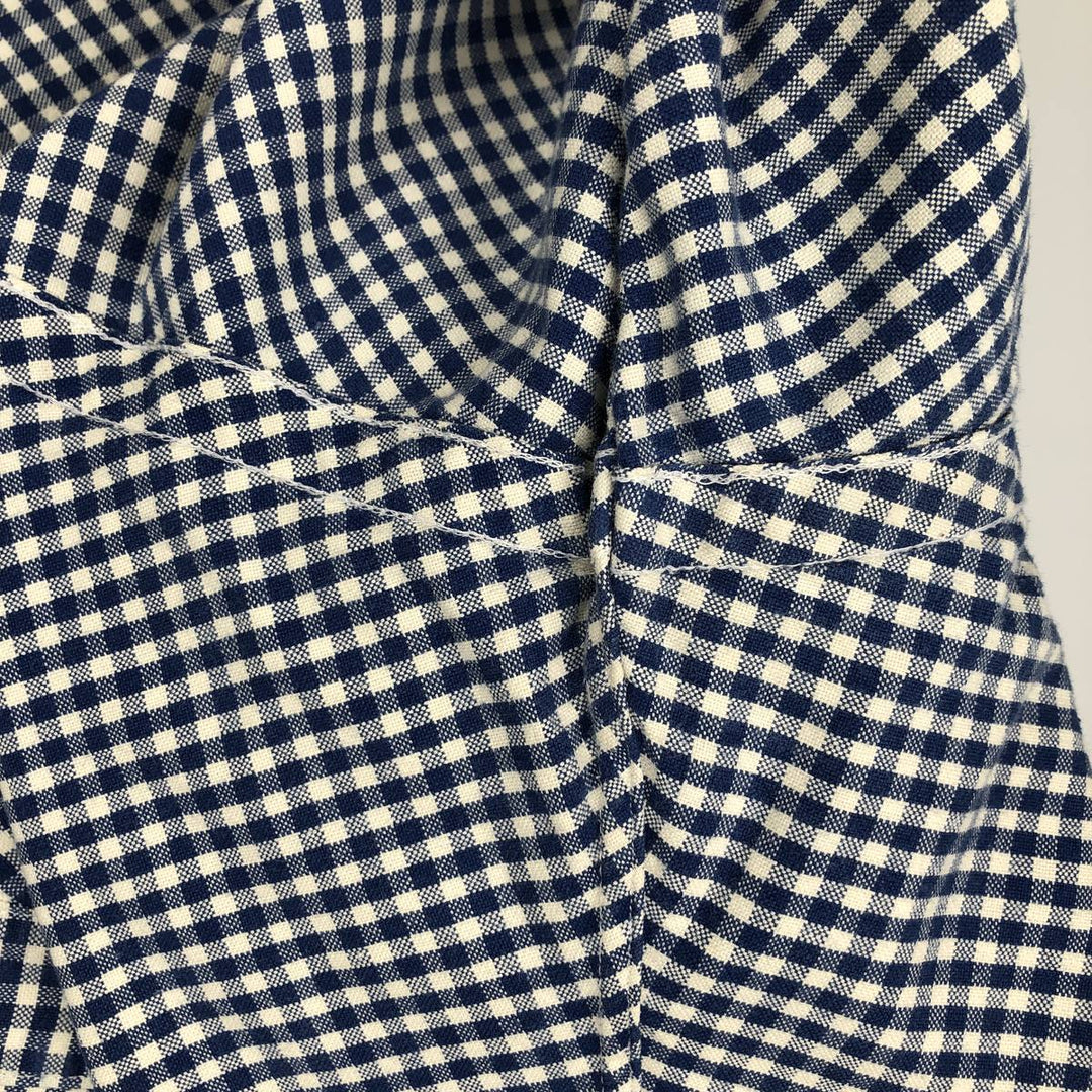 Ralph Lauren CUSTOM FIT Gingham Check Long Sleeve Button Down Check Shirt Men's XL cotton blue type Vintage Second Hand