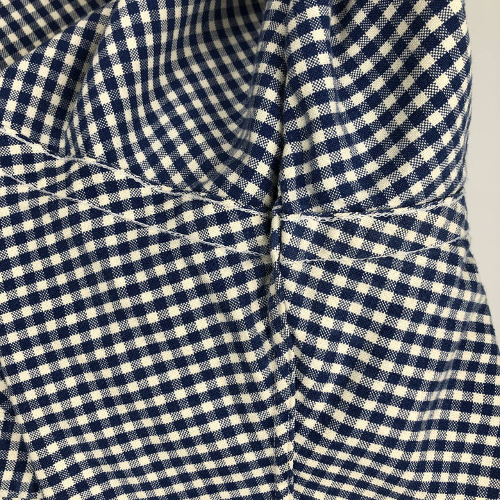 Ralph Lauren CUSTOM FIT Gingham Check Long Sleeve Button Down Check Shirt Men's XL cotton blue type Vintage Second Hand