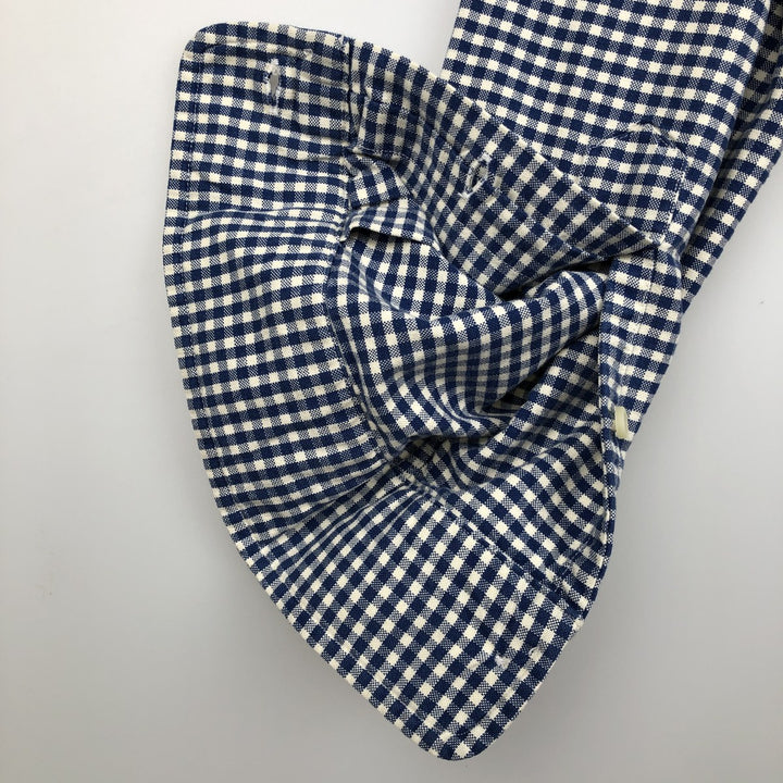 Ralph Lauren CUSTOM FIT Gingham Check Long Sleeve Button Down Check Shirt Men's XL cotton blue type Vintage Second Hand