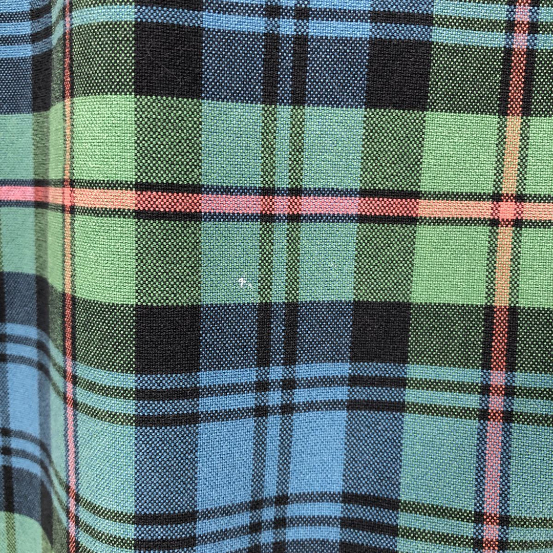 Ralph Lauren long sleeve button down check shirt, men's size L cotton Green type dark green Vintage Second Hand