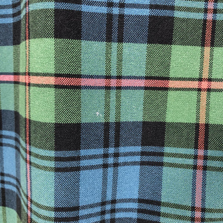 Ralph Lauren long sleeve button down check shirt, men's size L cotton Green type dark green Vintage Second Hand