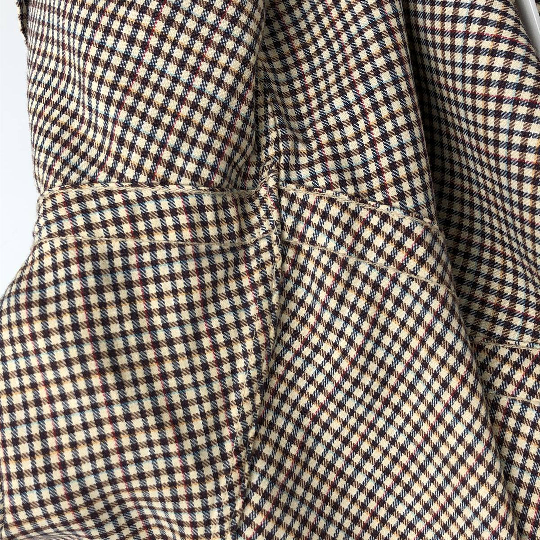 Ralph Lauren BLAKE long sleeve button down check shirt, men's size L cotton brown type Vintage Second Hand