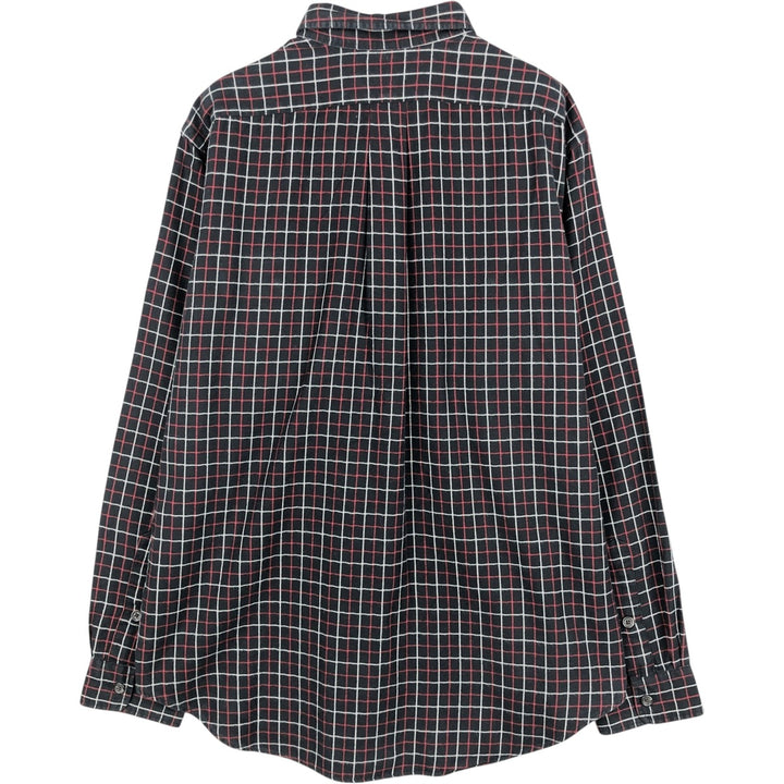 Ralph Lauren long-sleeved Lightflannel check shirt, men's size L cotton black type Vintage Second Hand