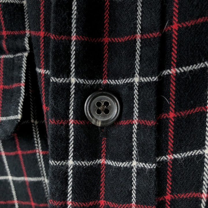Ralph Lauren long-sleeved Lightflannel check shirt, men's size L cotton black type Vintage Second Hand