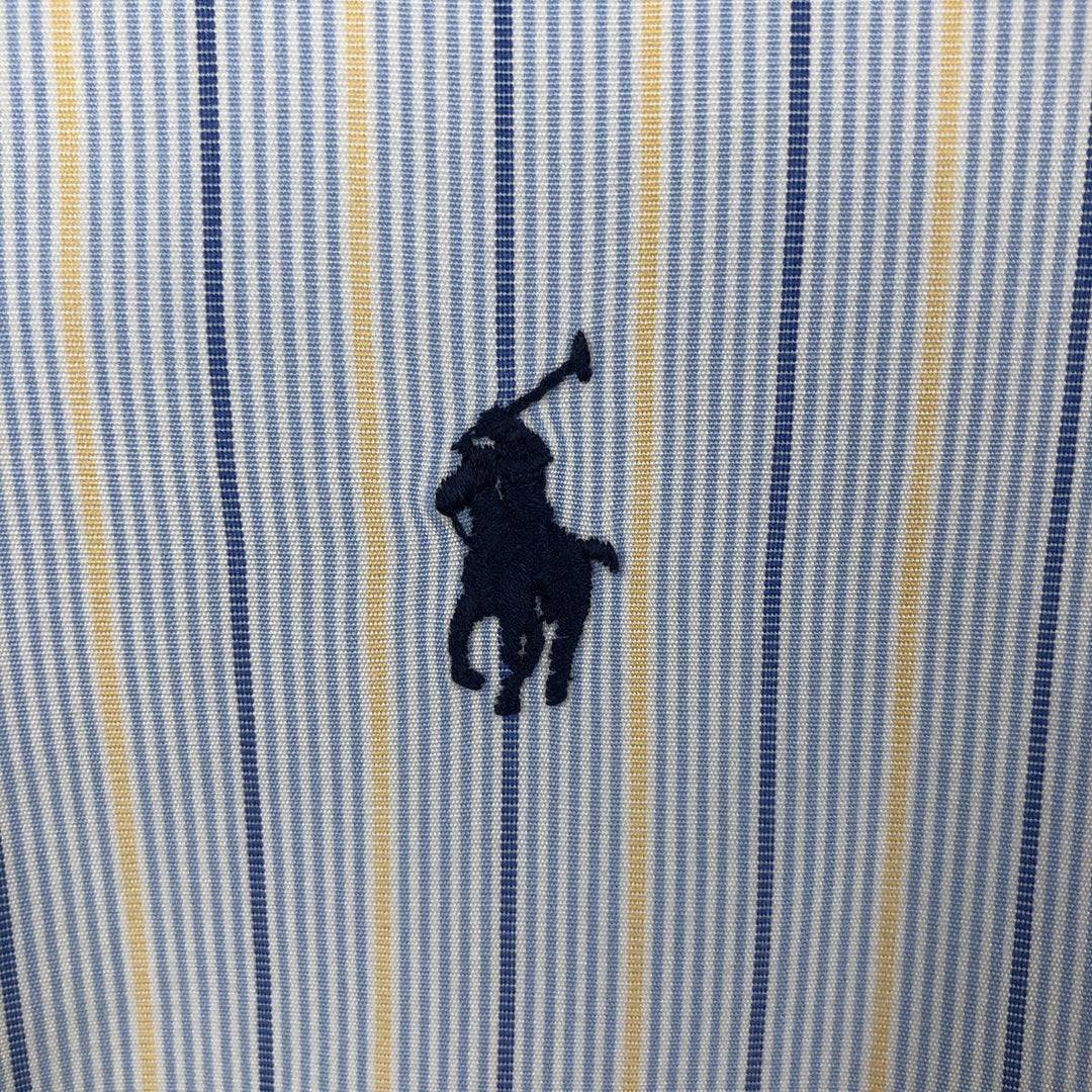 Ralph Lauren Classic Fit Multi Stripe Long Sleeve Button Down Striped Shirt Men's Size L cotton Blue type light blue Vintage Second Hand
