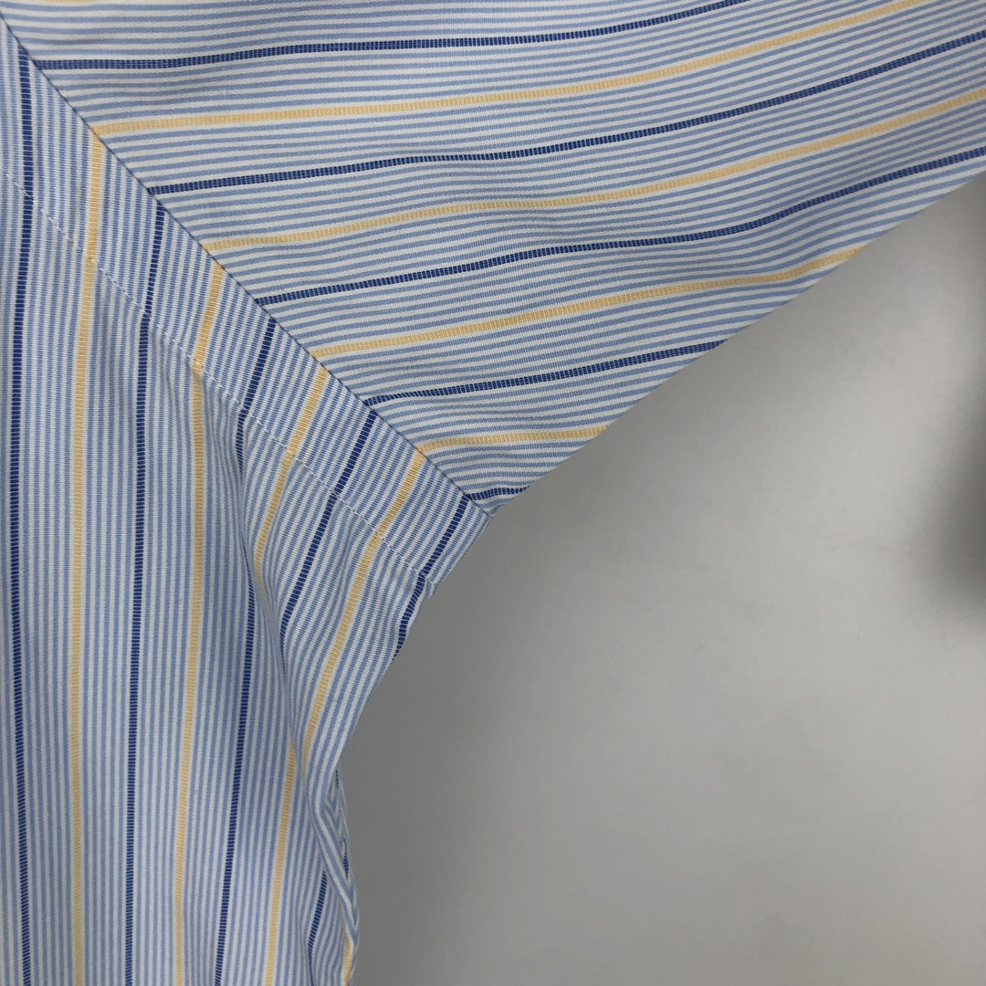 Ralph Lauren Classic Fit Multi Stripe Long Sleeve Button Down Striped Shirt Men's Size L cotton Blue type light blue Vintage Second Hand