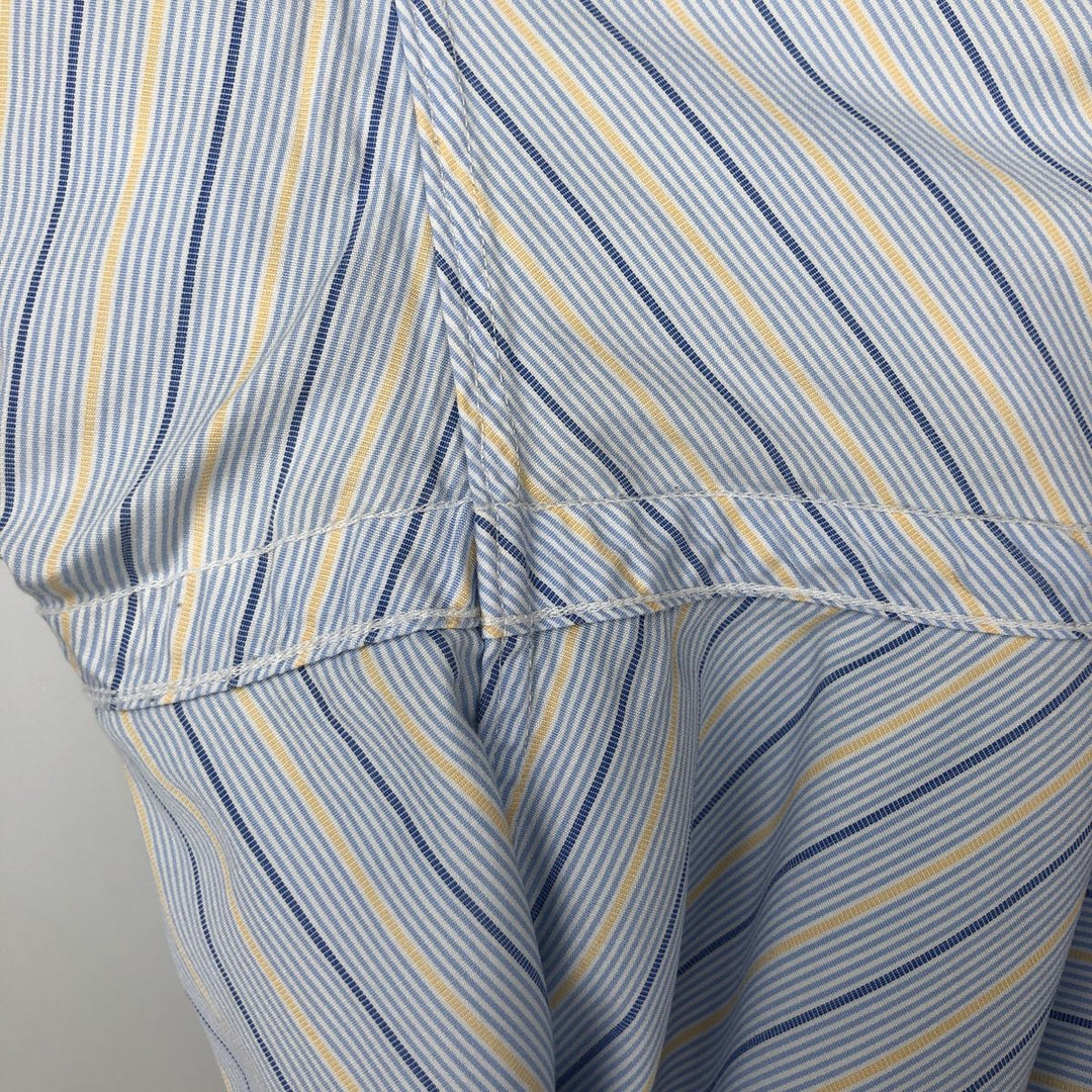 Ralph Lauren Classic Fit Multi Stripe Long Sleeve Button Down Striped Shirt Men's Size L cotton Blue type light blue Vintage Second Hand