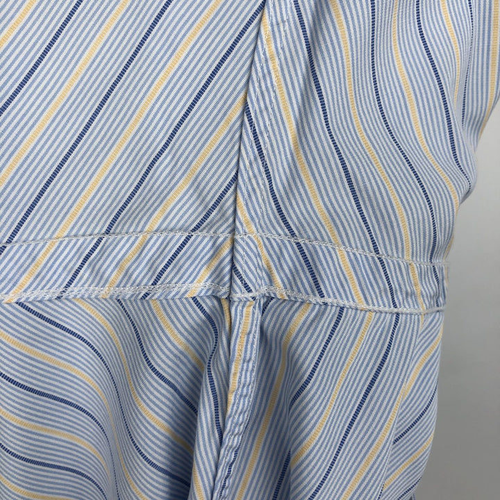 Ralph Lauren Classic Fit Multi Stripe Long Sleeve Button Down Striped Shirt Men's Size L cotton Blue type light blue Vintage Second Hand