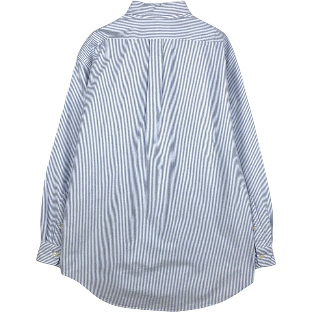 Ralph Lauren YAMOUTH Long-Sleeve Button-Down Striped Shirt, Men's Size L (approx.) cotton blue type Vintage Second Hand