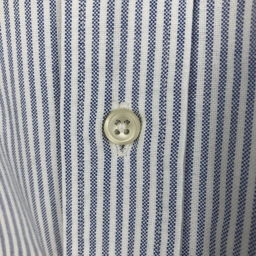 Ralph Lauren YAMOUTH Long-Sleeve Button-Down Striped Shirt, Men's Size L (approx.) cotton blue type Vintage Second Hand