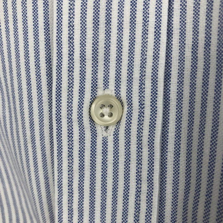Ralph Lauren YAMOUTH Long-Sleeve Button-Down Striped Shirt, Men's Size L (approx.) cotton blue type Vintage Second Hand