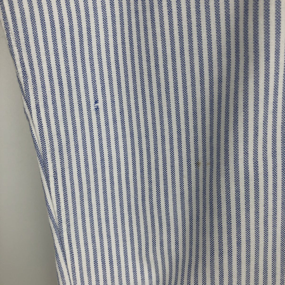 Ralph Lauren YAMOUTH Long-Sleeve Button-Down Striped Shirt, Men's Size L (approx.) cotton blue type Vintage Second Hand