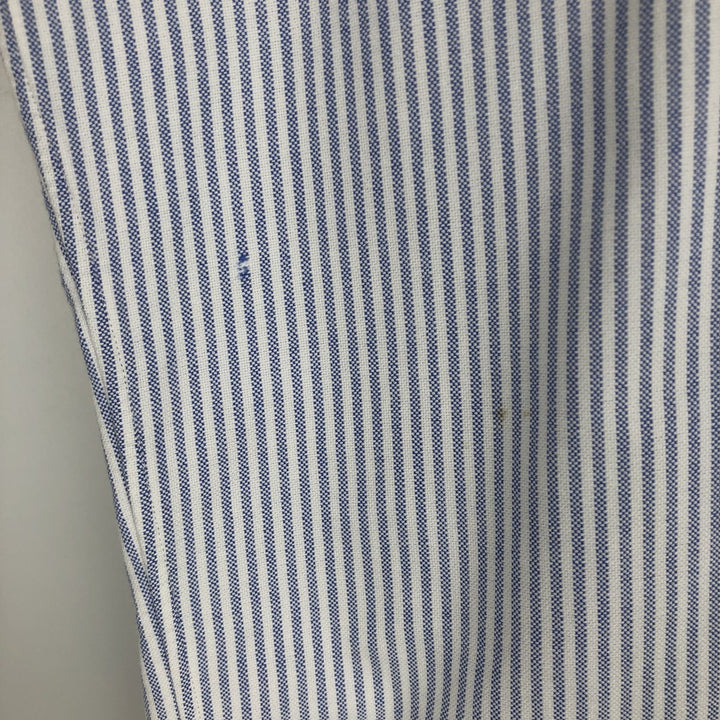 Ralph Lauren YAMOUTH Long-Sleeve Button-Down Striped Shirt, Men's Size L (approx.) cotton blue type Vintage Second Hand