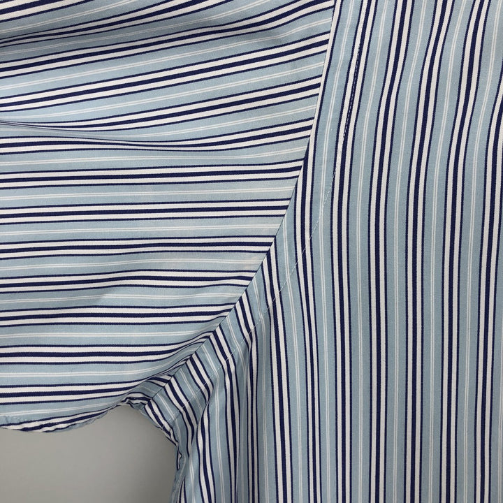 Ralph Lauren Classic Fit Multi Stripe Long Sleeve Button Down Striped Shirt Men's M cotton Blue type light blue Vintage Second Hand
