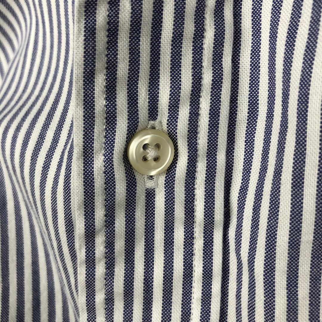 Ralph Lauren Classic Fit Long Sleeve Button-Down Striped Shirt, Men's Size M cotton blue type Vintage Second Hand