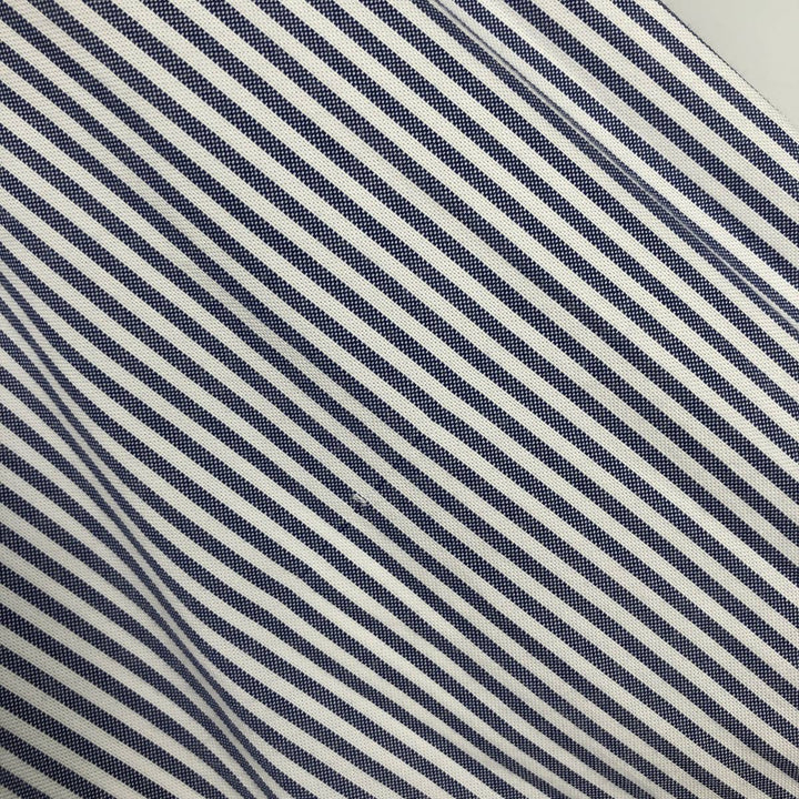 Ralph Lauren Classic Fit Long Sleeve Button-Down Striped Shirt, Men's Size M cotton blue type Vintage Second Hand