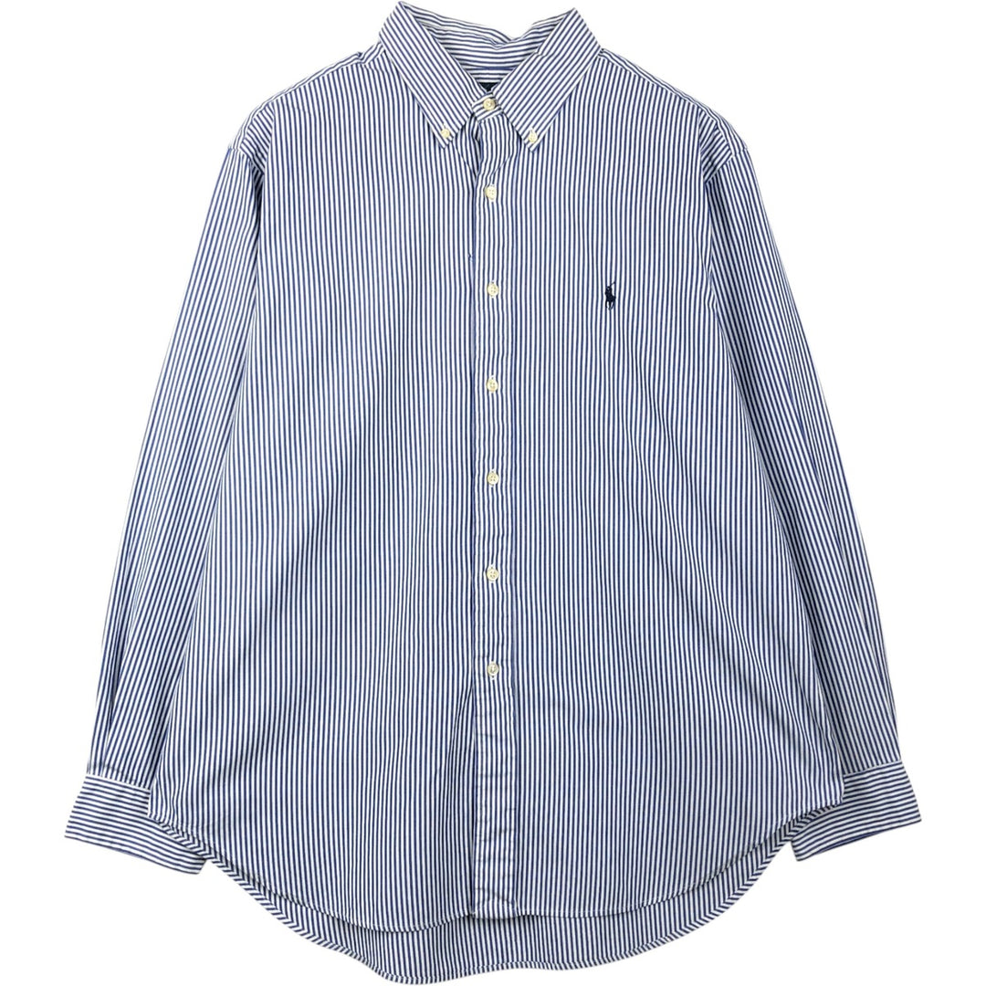 Ralph Lauren Classic Fit Long Sleeve Button Down Striped Shirt Men's XL cotton blue type Vintage Second Hand