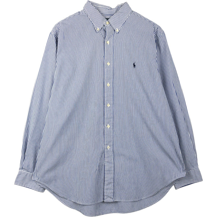 Ralph Lauren Classic Fit Long Sleeve Button Down Striped Shirt Men's XL cotton blue type Vintage Second Hand
