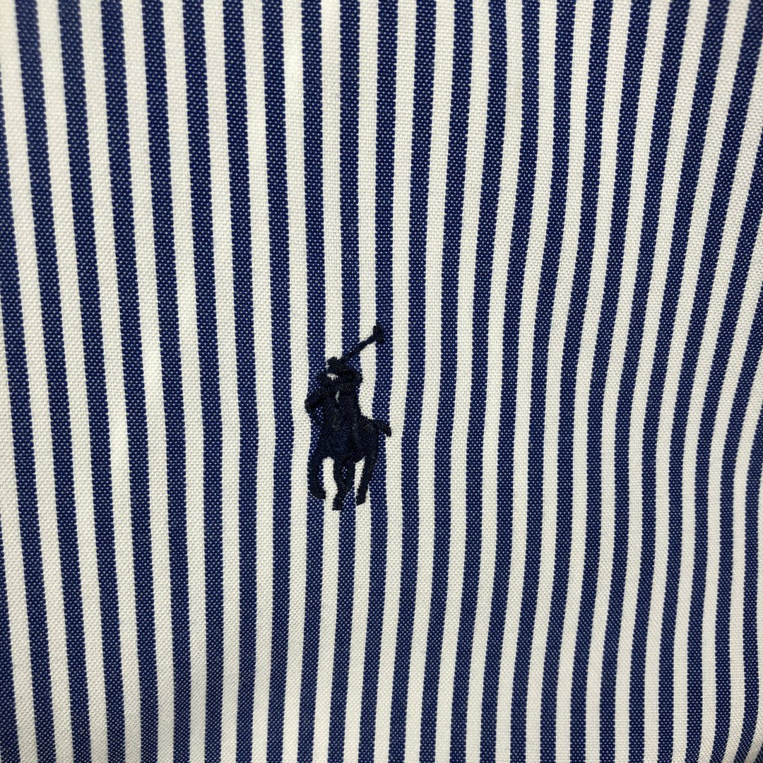 Ralph Lauren Classic Fit Long Sleeve Button Down Striped Shirt Men's XL cotton blue type Vintage Second Hand