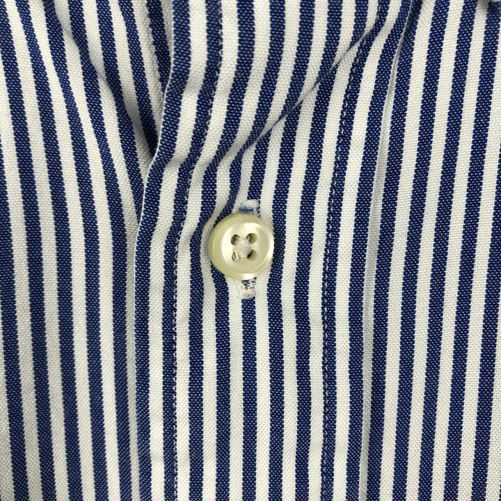 Ralph Lauren Classic Fit Long Sleeve Button Down Striped Shirt Men's XL cotton blue type Vintage Second Hand