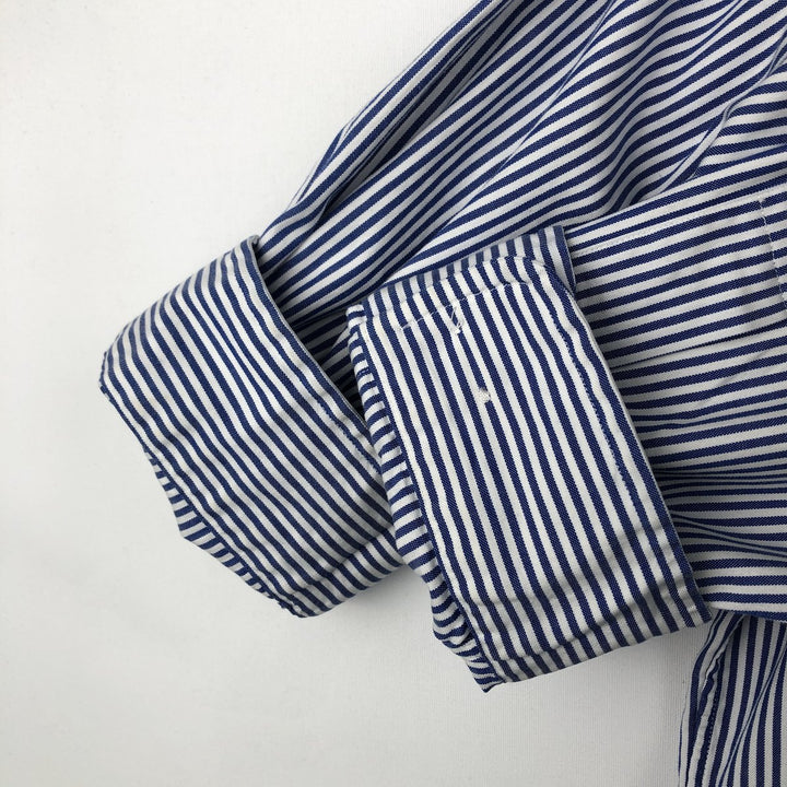 Ralph Lauren Classic Fit Long Sleeve Button Down Striped Shirt Men's XL cotton blue type Vintage Second Hand