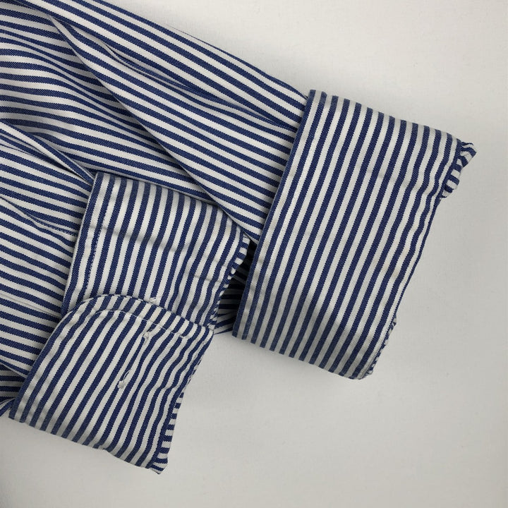 Ralph Lauren Classic Fit Long Sleeve Button Down Striped Shirt Men's XL cotton blue type Vintage Second Hand