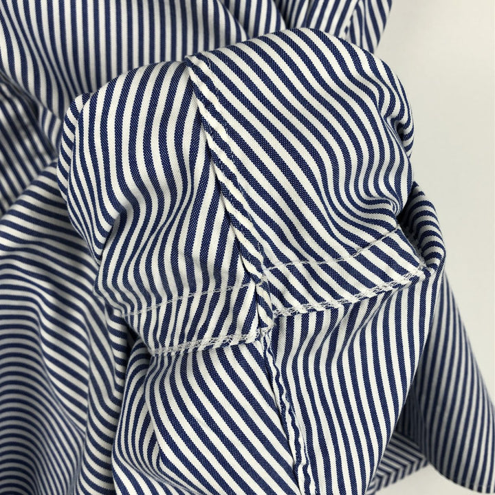Ralph Lauren Classic Fit Long Sleeve Button Down Striped Shirt Men's XL cotton blue type Vintage Second Hand