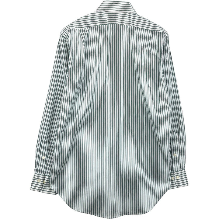 Ralph Lauren POLO by Ralph Lauren REGENT CLASSIC FIT Multi-stripe Long-Sleeve Cotton Stripe Shirt (Men's Size S) cotton white type Vintage Second Hand