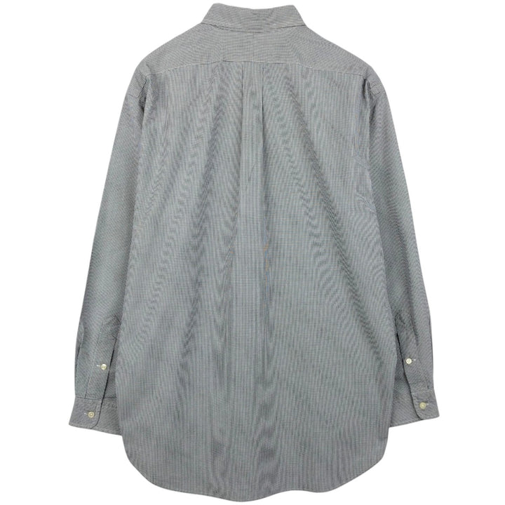 Ralph Lauren BLAKE long sleeve button down check shirt, men's size L cotton black type Vintage Second Hand