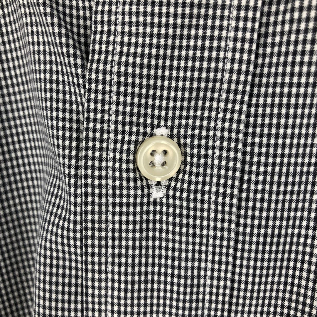 Ralph Lauren BLAKE long sleeve button down check shirt, men's size L cotton black type Vintage Second Hand