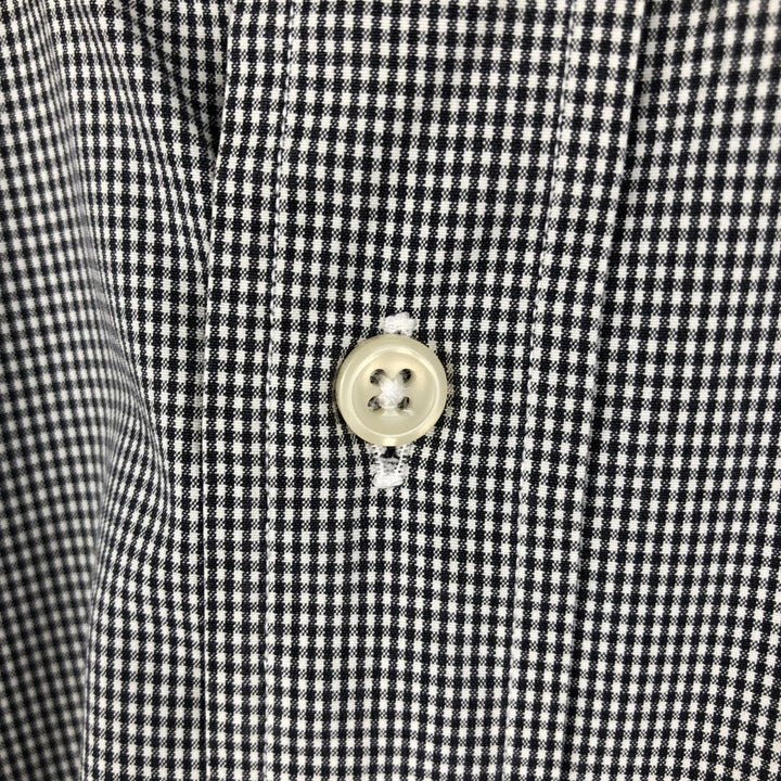 Ralph Lauren BLAKE long sleeve button down check shirt, men's size L cotton black type Vintage Second Hand