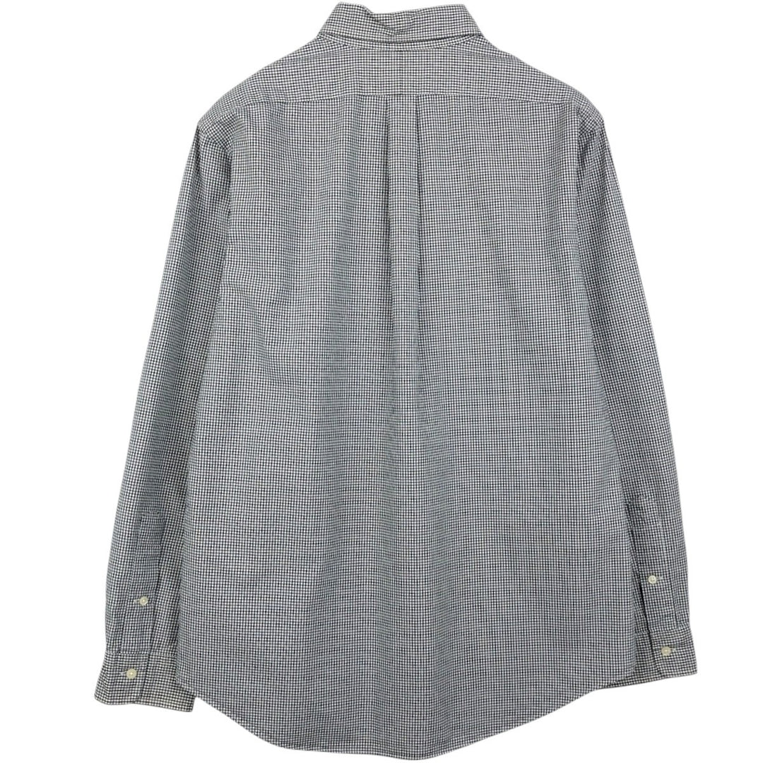 Ralph Lauren CUSTOM FIT Gingham Check Long Sleeve Button Down Check Shirt Men's L size cotton black type Vintage Second Hand