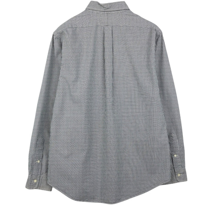 Ralph Lauren CUSTOM FIT Gingham Check Long Sleeve Button Down Check Shirt Men's L size cotton black type Vintage Second Hand