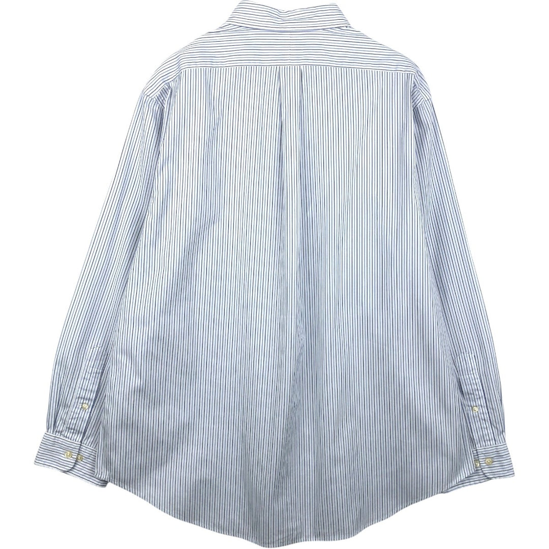 Ralph Lauren Custom Fit Multi-Stripe Long Sleeve Button-Down Striped Shirt, Men's XL cotton white type Vintage Second Hand