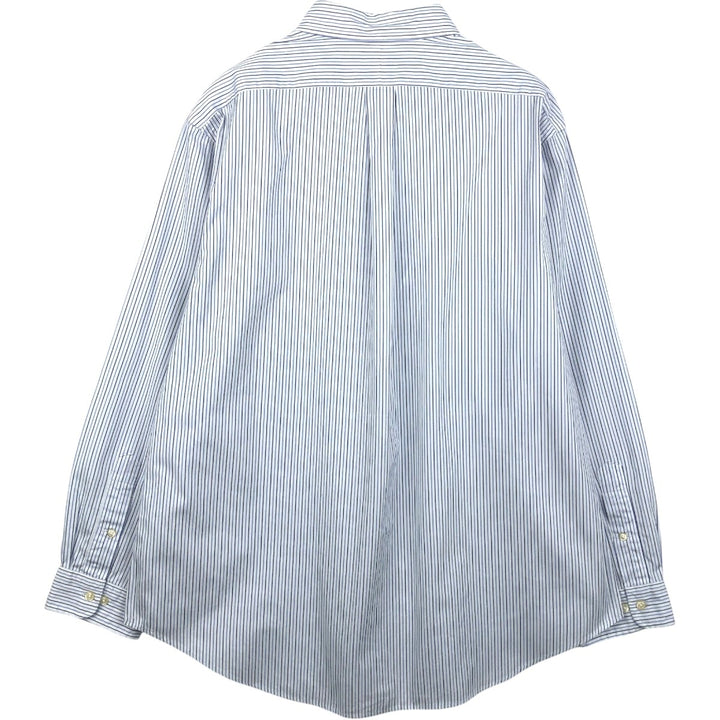 Ralph Lauren Custom Fit Multi-Stripe Long Sleeve Button-Down Striped Shirt, Men's XL cotton white type Vintage Second Hand