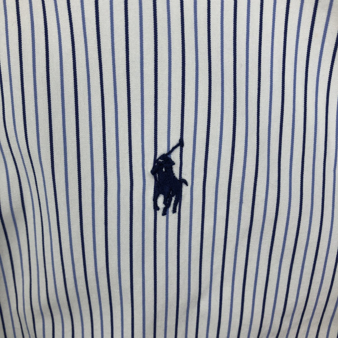Ralph Lauren Custom Fit Multi-Stripe Long Sleeve Button-Down Striped Shirt, Men's XL cotton white type Vintage Second Hand
