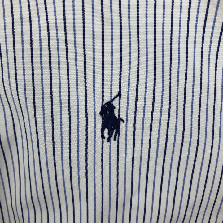 Ralph Lauren Custom Fit Multi-Stripe Long Sleeve Button-Down Striped Shirt, Men's XL cotton white type Vintage Second Hand