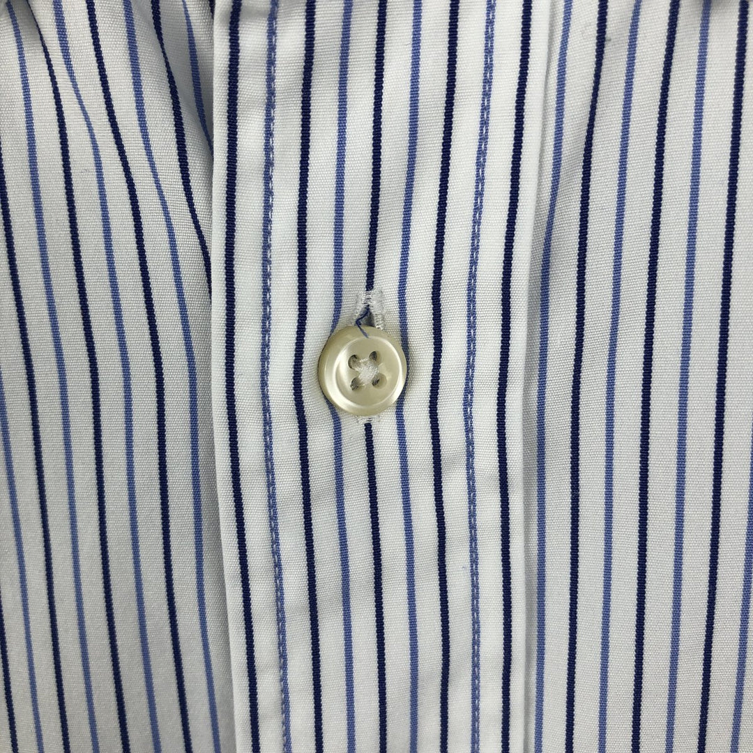 Ralph Lauren Custom Fit Multi-Stripe Long Sleeve Button-Down Striped Shirt, Men's XL cotton white type Vintage Second Hand