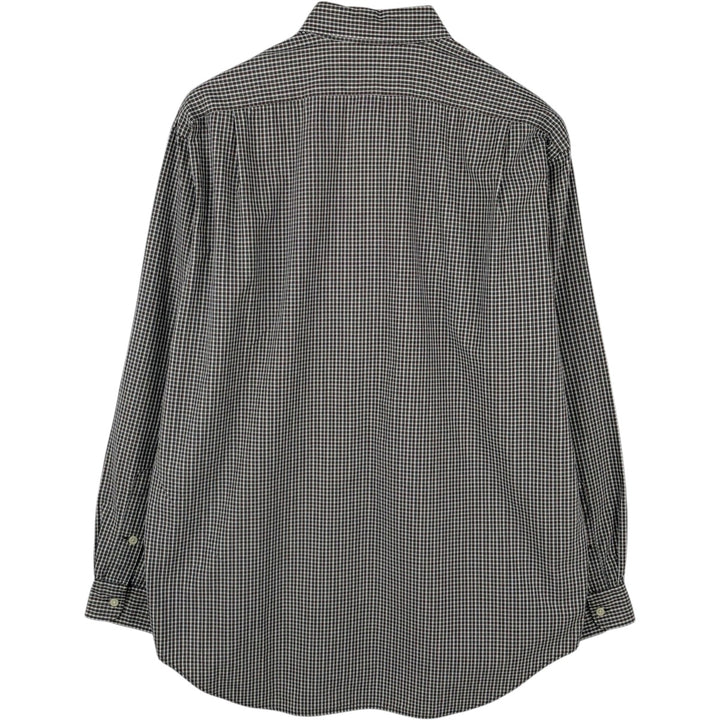 Ralph Lauren MARLOWE Long Sleeve Button-Down Check Shirt, Men's Size L cotton Green type dark green Vintage Second Hand